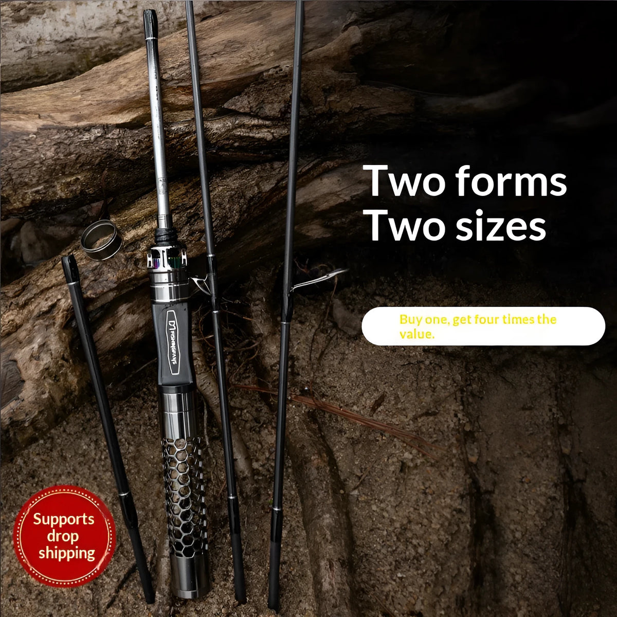 Ultra-short carbon gun-style fishing rod 1.5-1.68m Lanxi 3.0 Battle Armor with all Fuji O-rings for stream fishing