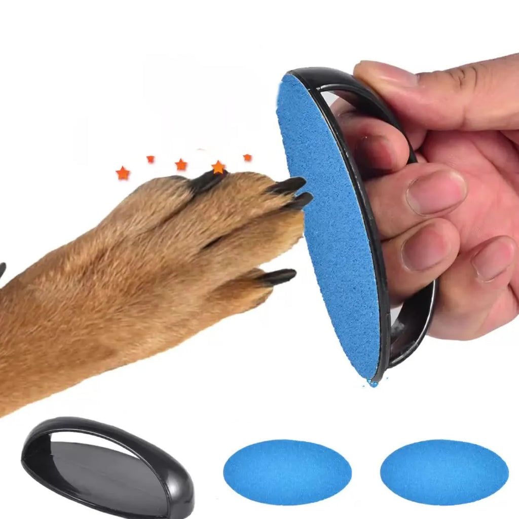 Upgraded dog nail scratch board with ergonomic handle in four colour options