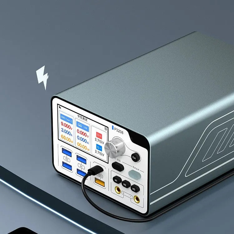320W intelligent regulated power supply power meter with 3-inch display and connection ports