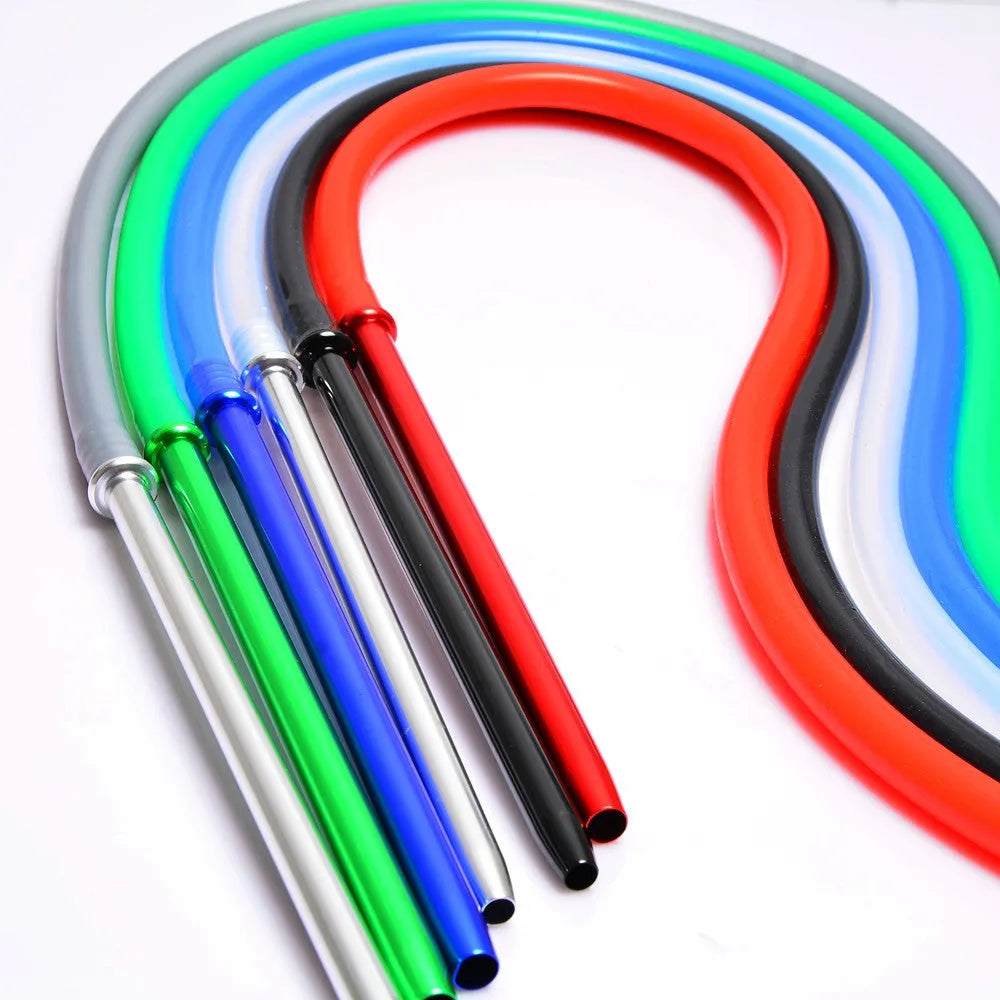 Modern aluminium hookah hose with silicone tubing in multiple colour options