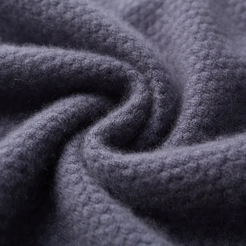 Men's autumn winter cashmere round neck pullover sweater with pineapple stitch in khaki colour