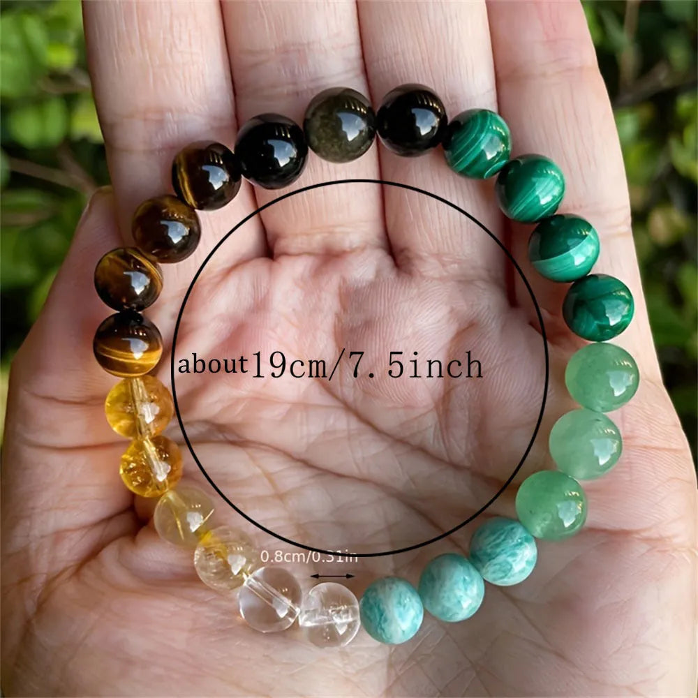 Natural stone crystal bracelet unisex casual crystal bead bracelet