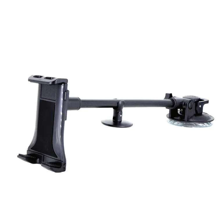 Black universal car mount holder for tablets and phones from 4 to 12 inches.