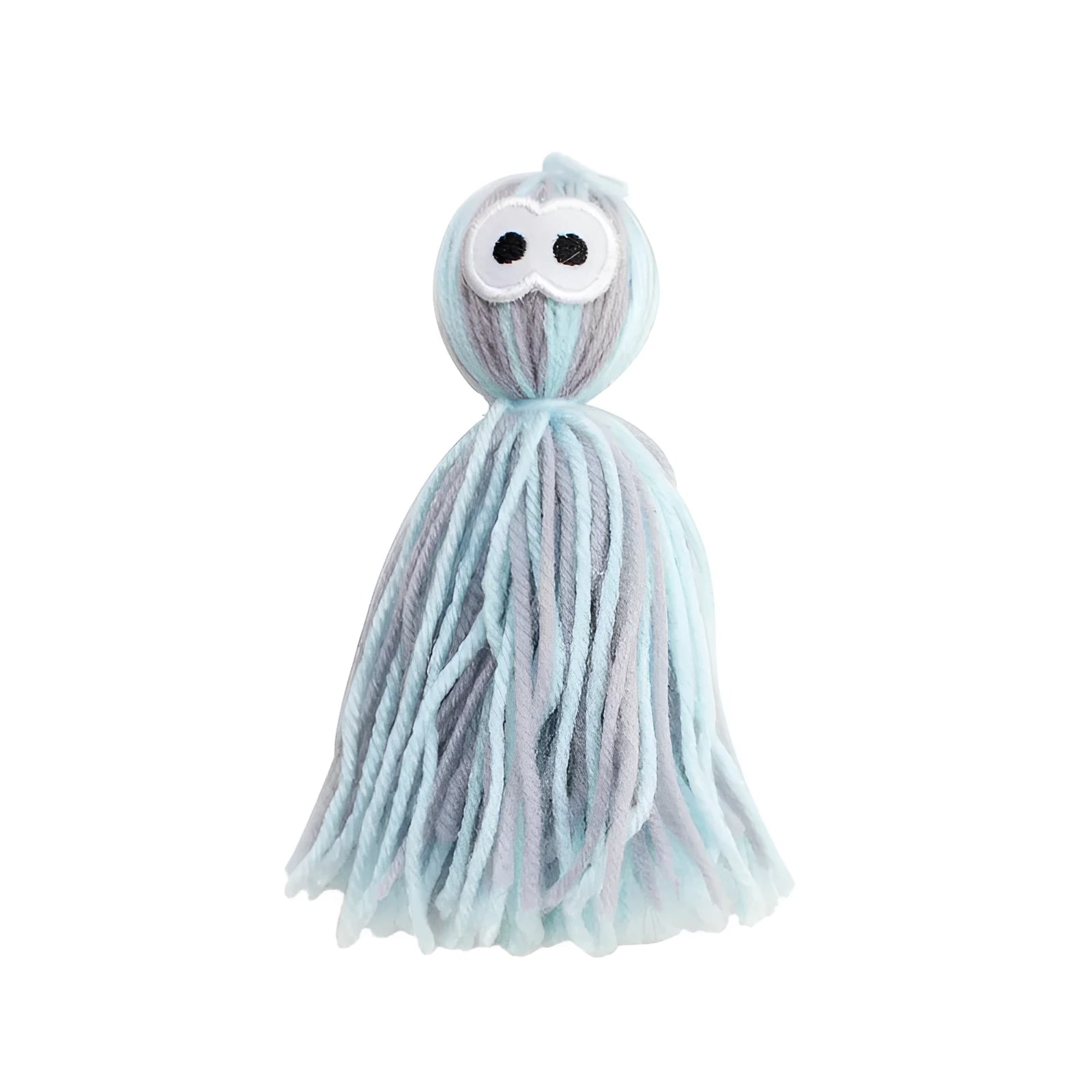 Bite-resistant wool ball cat toy measuring 10×13×4cm for hanging play