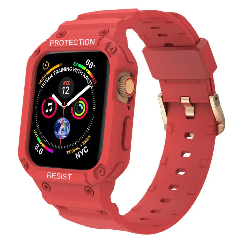 Apple Watch Series 8 compatible soft TPU sport strap in multiple colour options