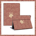 Cartoon cute rabbit silicone computer case for iPad in book full screen design with pen slot