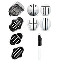 Golf scriber putter alignment tool with plastic scriber markers and drawing pens for putting practice