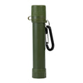 18cm outdoor portable water filter straw in army green and blue for camping hiking emergency survival