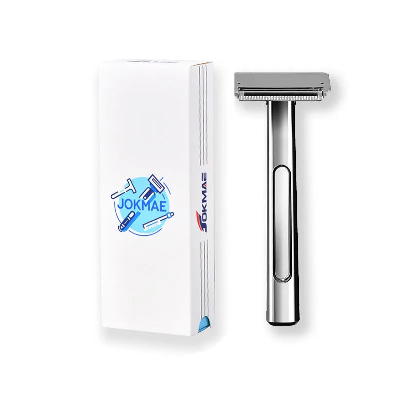 20T double-layer half-blade manual shaver in silver, gun, bronze, or gold-plated purple with 10 blades