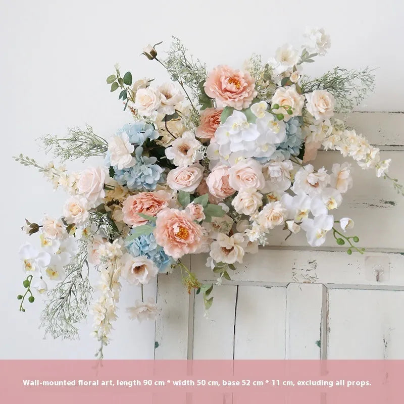 Silk artificial flower with moist finish in A Floral colour for wedding photography decoration