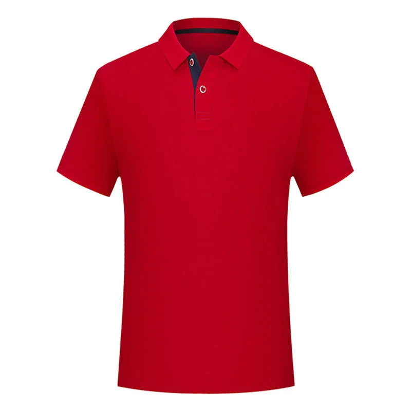 Solid colour cotton polo collar casual T-shirt short sleeve summer daily wear