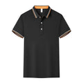 Men's slim fit cotton polo shirt with collar and short sleeves in multiple colour options