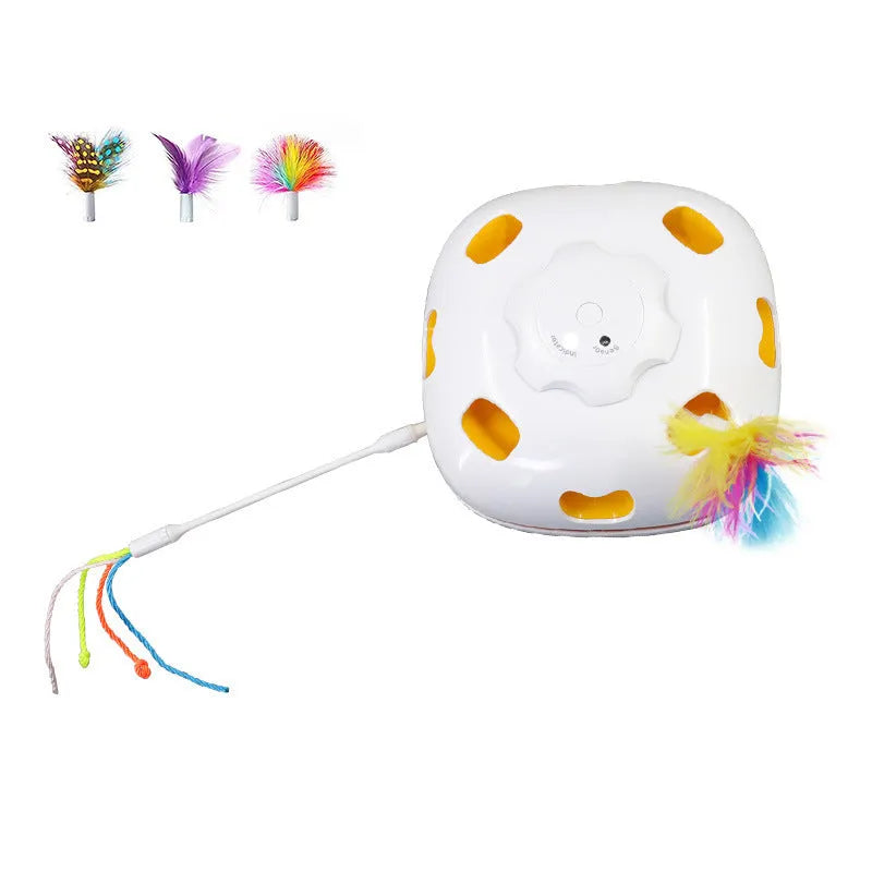 Plastic cat self-hi relief toy in picture colour measuring 19.8x11.5x19.5cm