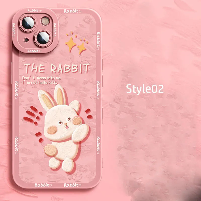 Silicone cartoon mobile phone case for Apple iPhone 14 Pro Max with colourful drop prevention design