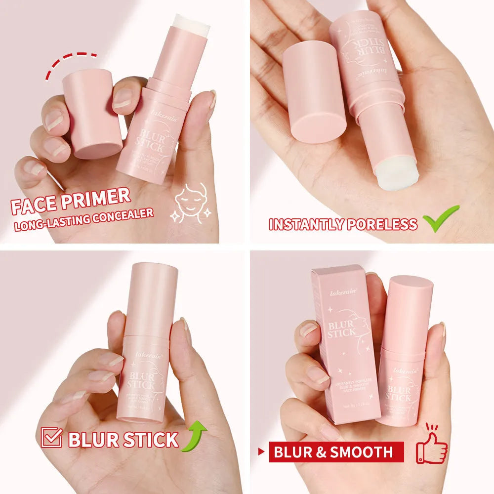 Lakeprin pore invisible matte base stick in silver packaging with twist-up applicator