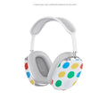 Blue and white wave point pattern hard shell protective case for Apple AirPods Max headphones.