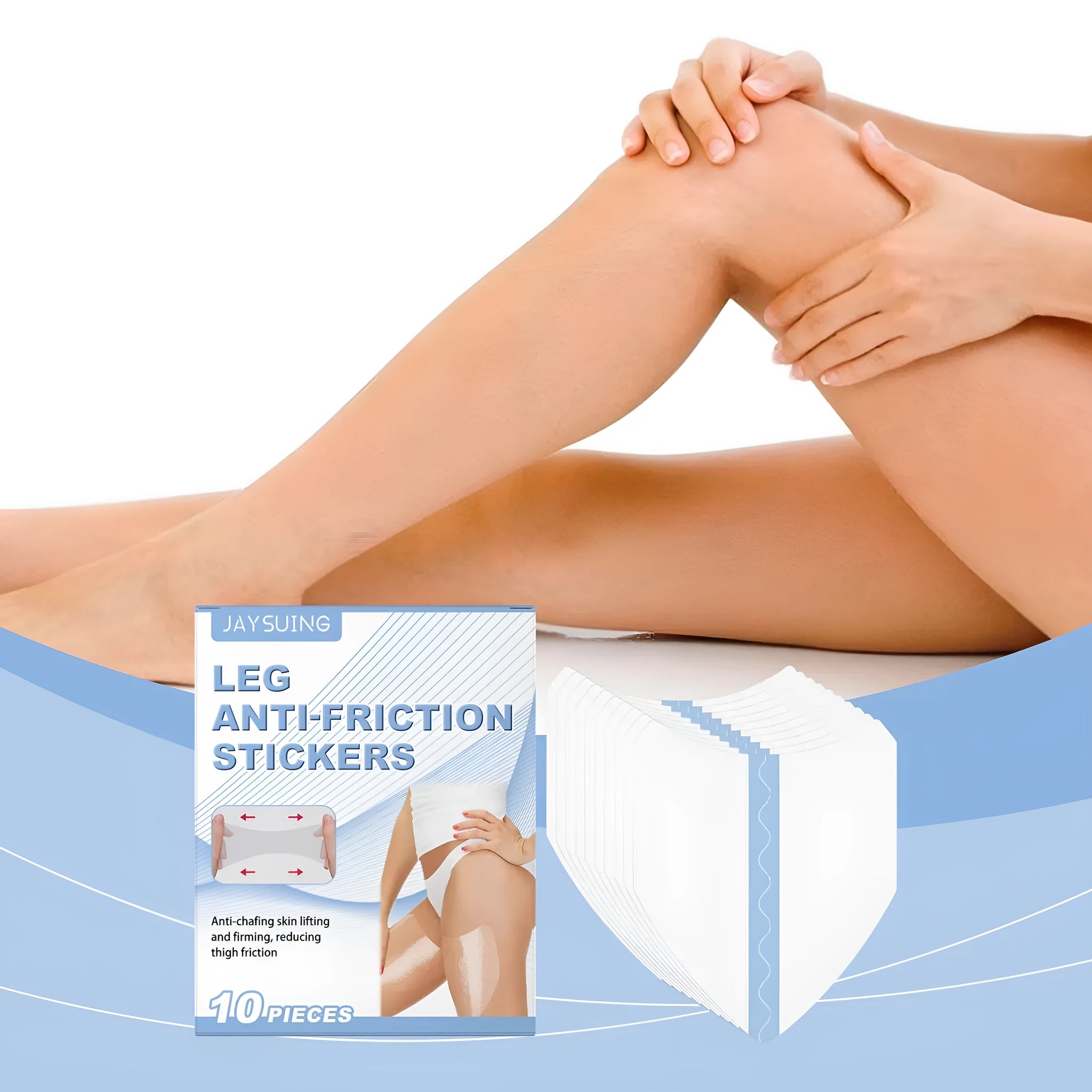 Leg anti-wear patches pack with 10 pieces for friction protection on legs and ankles