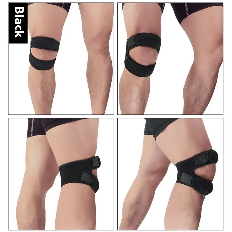 Shock absorption leggings sports knee pads in black, blue, gray or rose red.