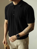Men's basic solid colour polyester T-shirt in black and white with loose fit styling