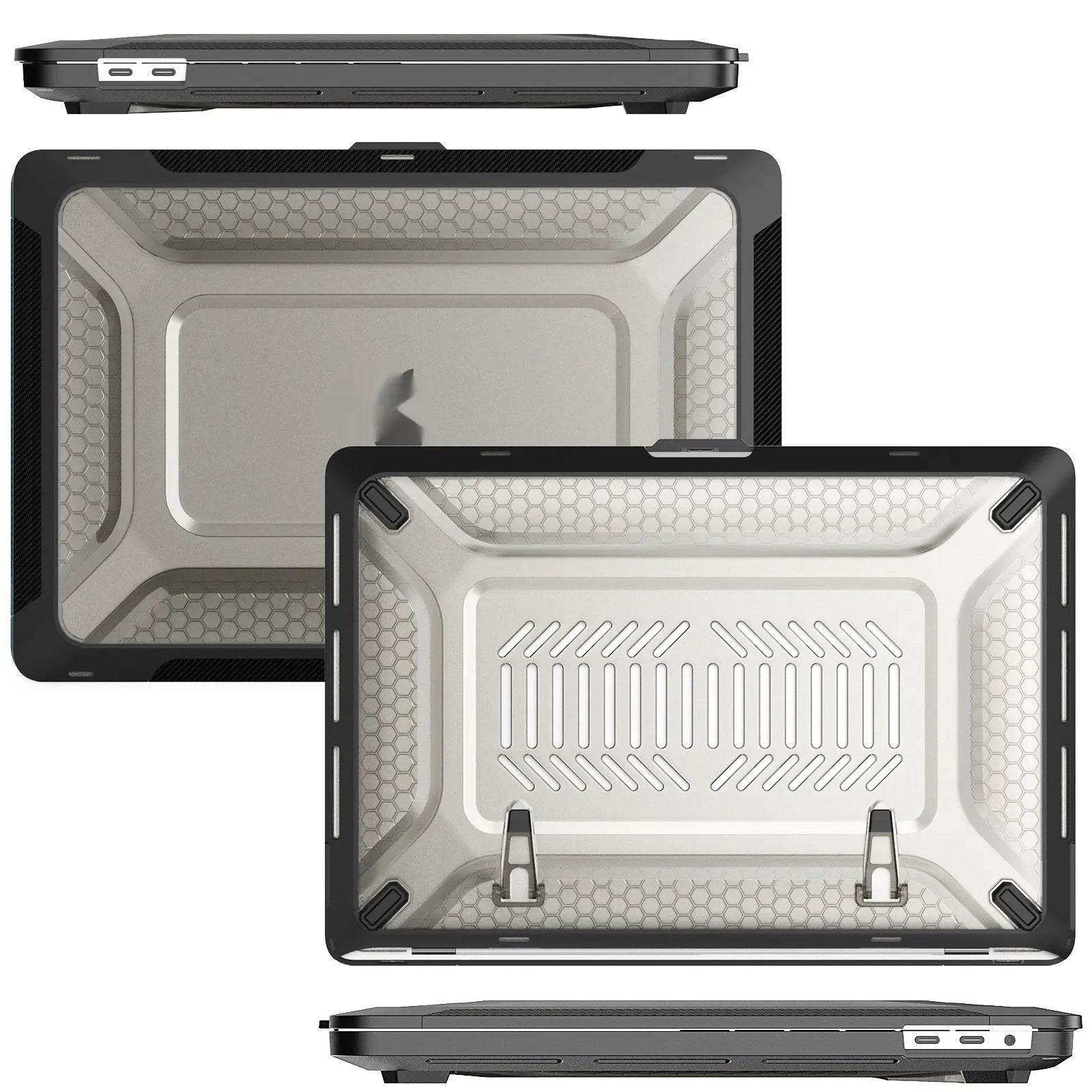 MacBook protective shell case in four colour options for Air and Pro models from 2018 to 2023