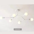 Nordic iron ceiling lamp with three heads in black finish for bedroom or living room use