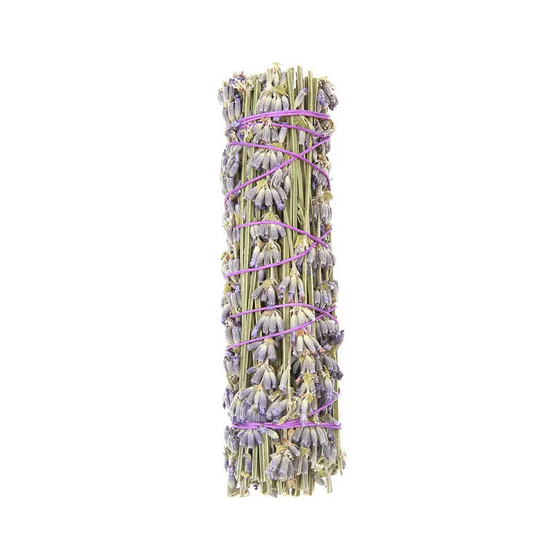 Single natural dried lavender aromatherapy stick measuring 4 inches for home fragrance.