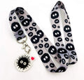 Funny lanyard in multicolor pattern with metal clip and adjustable strap, one of 9 styles