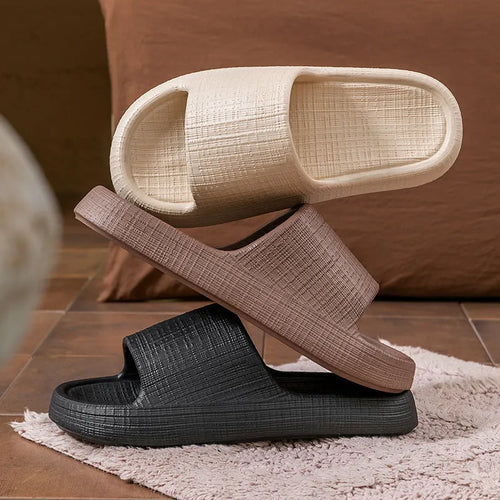 Adult unisex EVA non-slip toe ring slippers in five colours with injection-moulded sole