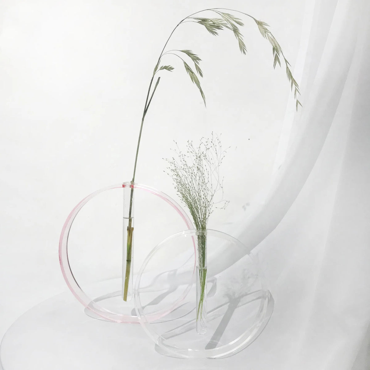 Acrylic transparent test tube vase handmade polished surface small size
