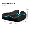 Memory foam chair cushion with waist support 36x40x11cm solid colour polyester office seat cushion