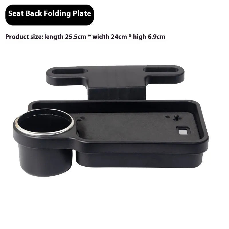 Black ABS plastic car steering wheel laptop stand with foldable design on vehicle dashboard