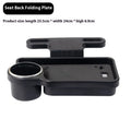 Black ABS plastic car steering wheel laptop stand with foldable design on vehicle dashboard