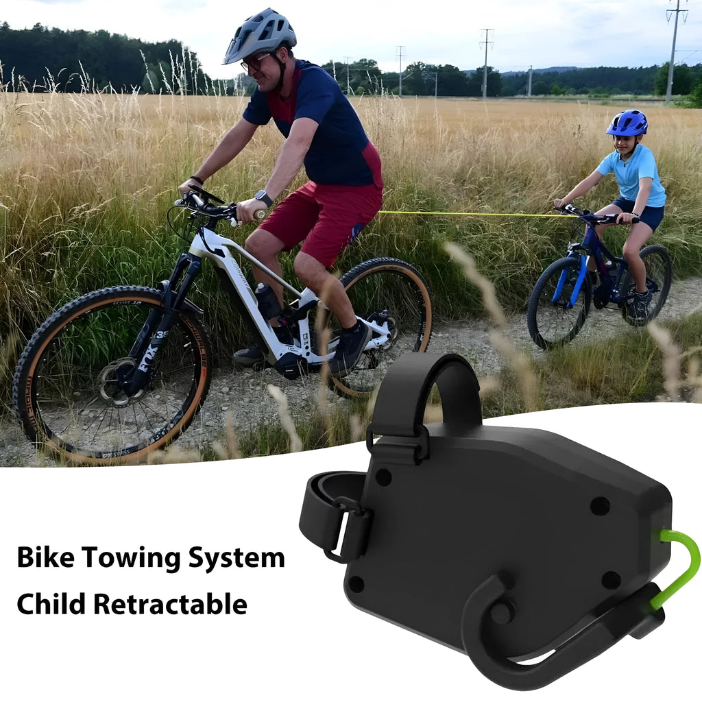 Black plastic and resin bicycle trailer traction rope for mountain bike and parent-child trailer connection