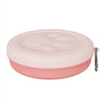 Portable outdoor dog food and water bowl in pink and green colour options.