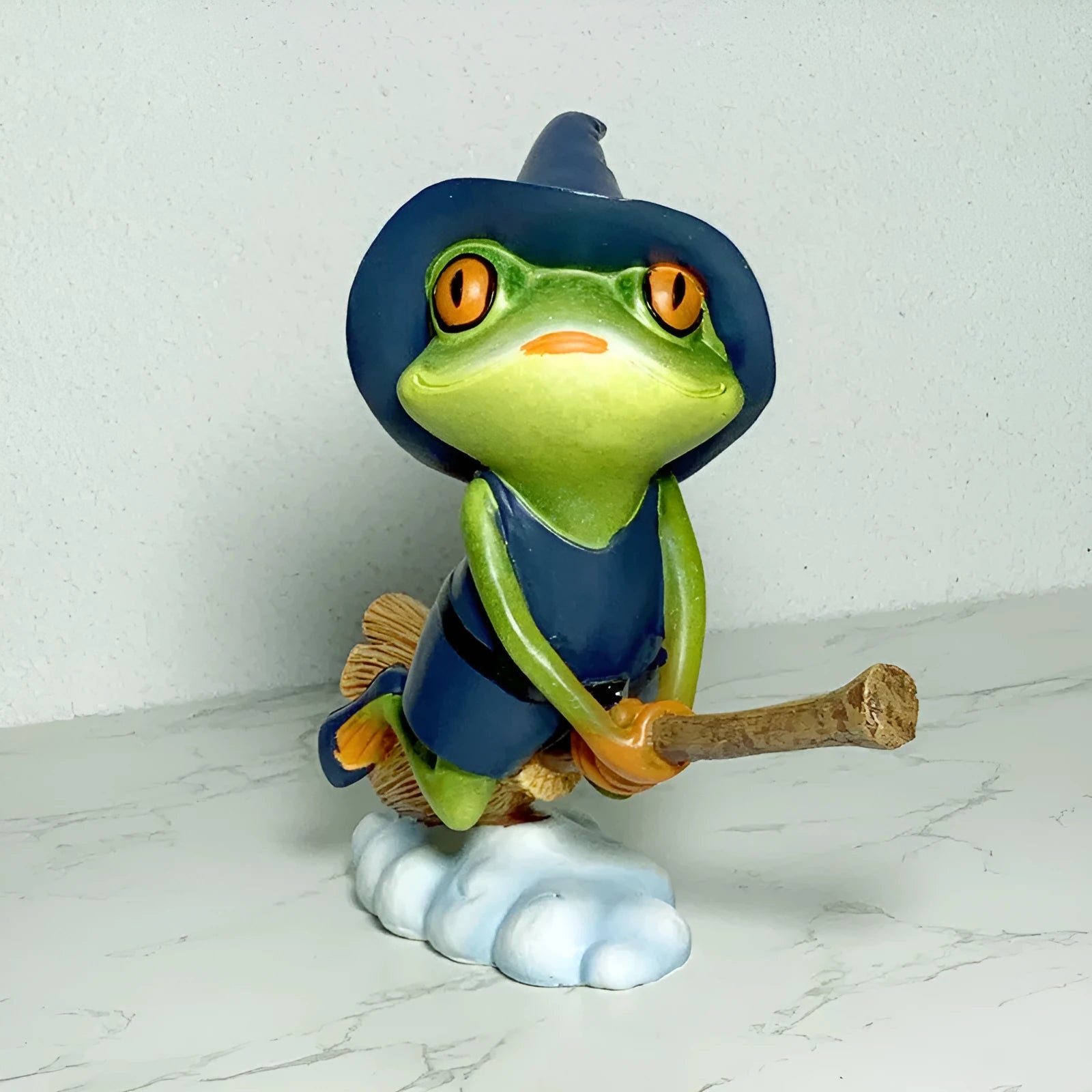 European-style Magic Yoga Frog home decoration in RDW123 colour, made from plastic and resin.