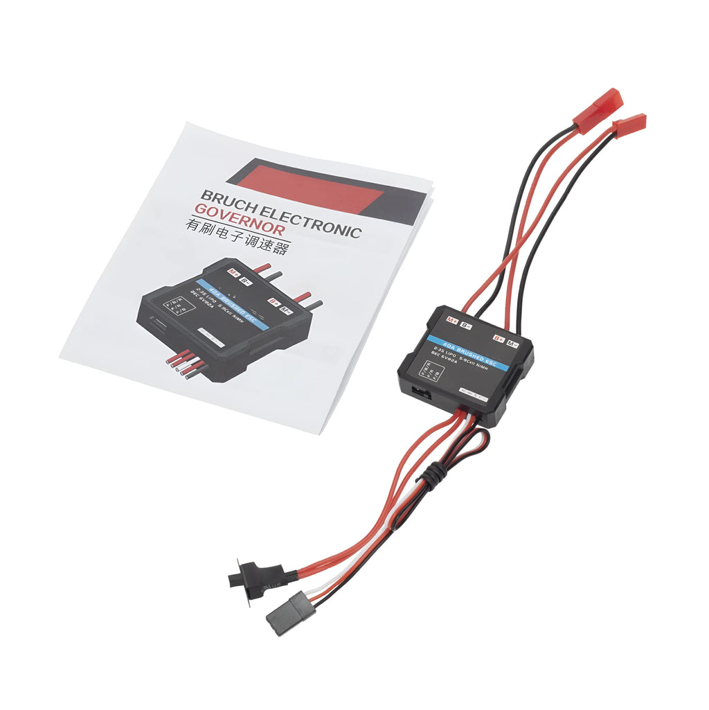 Small Boat 40A miniature brushed electronic speed controller for 1/16 and 1/18 scale RC vehicles