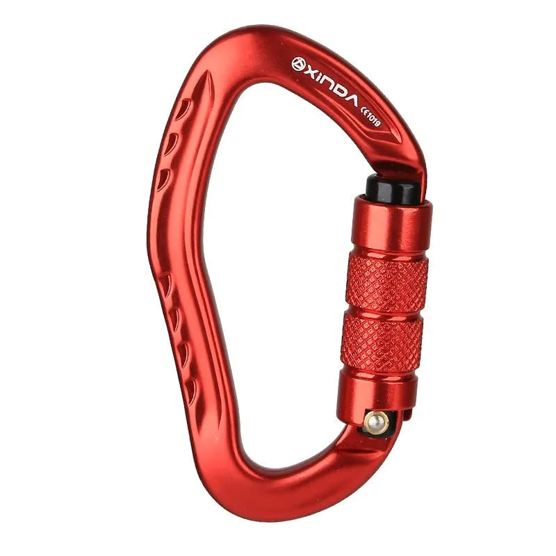 Automatic lock climbing carabiner in five colour options for rock climbing equipment