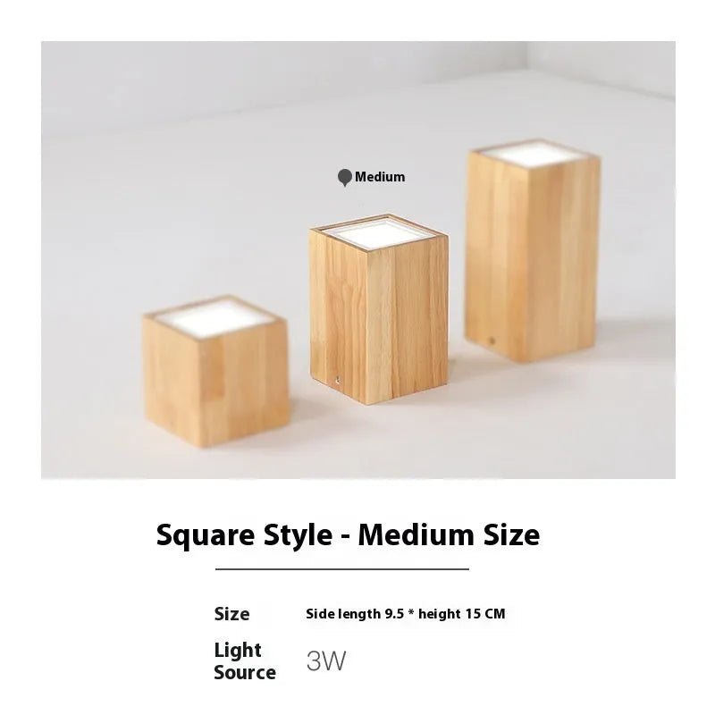 Creative modern solid wood surface mounted downlight in wood colour round shape for corridor entrance balcony lighting