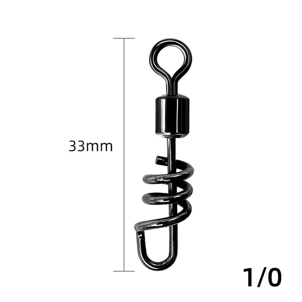 Fishing swivel connector with copper and stainless steel construction and 8-shaped ring design
