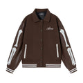 Women's woolen jacket with bone embroidery stitching in apricot colour for autumn winter wear