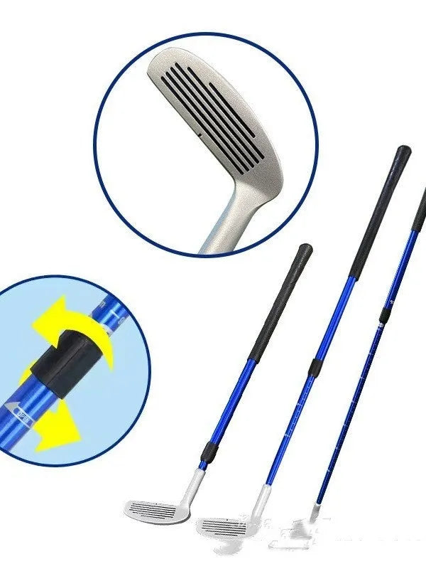 Double-sided stainless steel golf wedge 350mm in black colour for short-game chipping and pitching