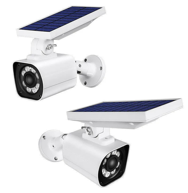 White solar simulation camera security light 5W LED 80OLM IP67 aluminium alloy ABS garden light with 18 lights