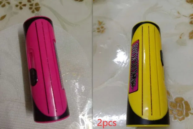 Pet comb with stainless steel teeth and red ABS handle for grooming dogs and cats.