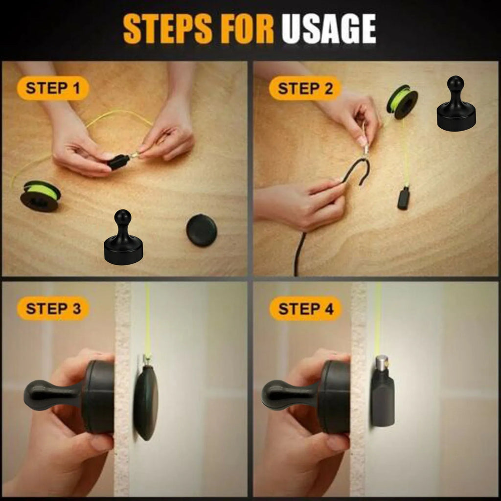 Magnetic threading cable thread guide machine nylon pipe concealed wire threader electrician tool