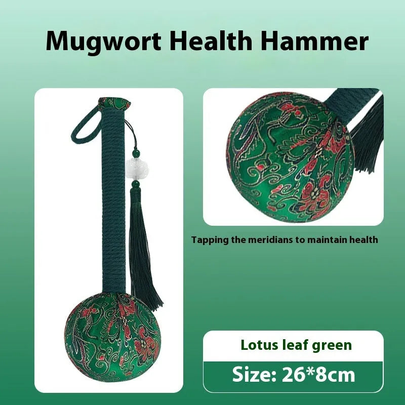 Argy wormwood health massage hammer with canvas cover, available in 26cm or 31cm sizes