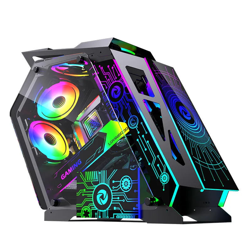 Table-type box SECC board 58.5x50x22 cm small coffee black bare metal chassis for e-sports internet cafe