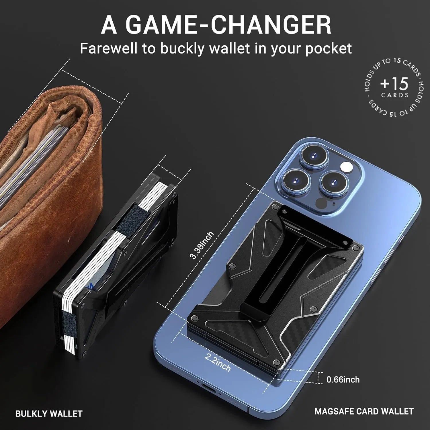 Aluminium alloy magnetic card clamp with geometric hollow out pattern and anti-theft swiping function in four colours