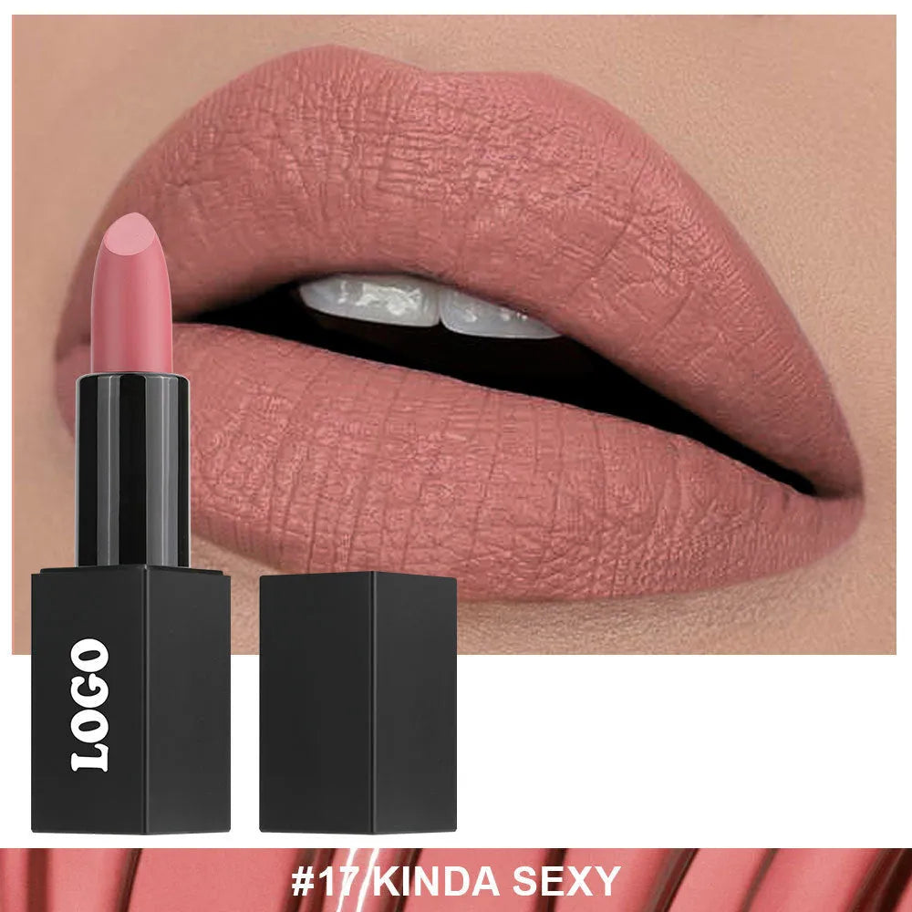 Matte finish lipstick in waterproof formula with 24 shade options