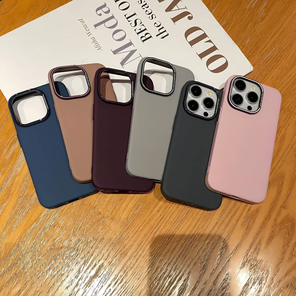 Frosted crystal sand skin feel phone case for iPhone 14 in titanium gray colour