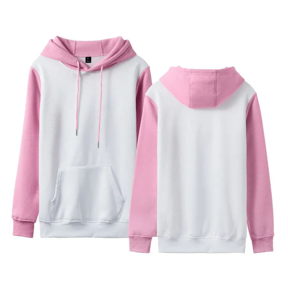 Loose-fit fleece-lined hoodie with contrast colour stitching in a two-tone colour option.
